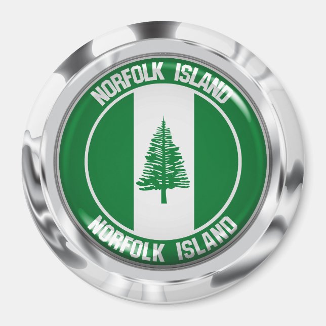 Íman Norfolk Island Round Emblem (Frente)