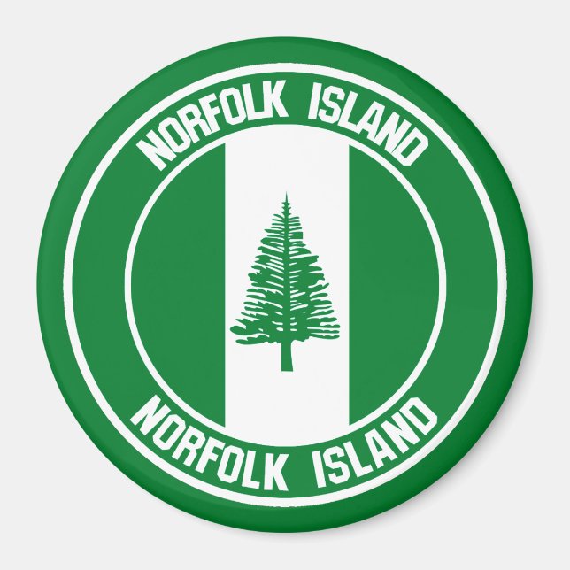 Íman Norfolk Island Round Emblem (Frente)
