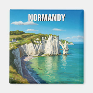 Íman Normandia França Etretat Cliffs