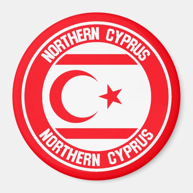 Íman Norte Cyprus Round Emblem (Frente)