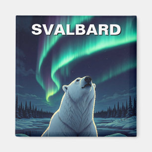 Íman Norte do Urso Polar ilumina Svalbard Noruega