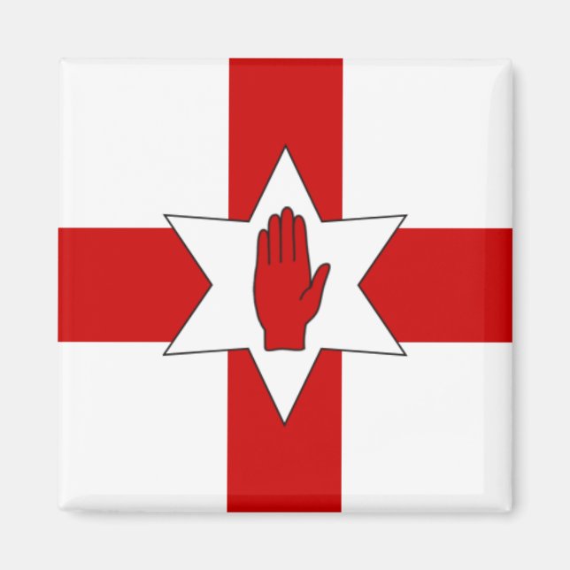 Íman Norte Ireland Magnet - Star & Hand on Cross (Frente)