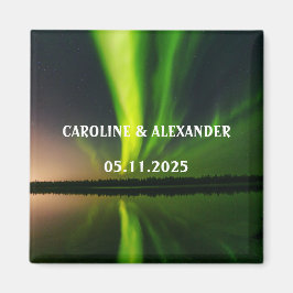 Íman Norte Lights Aurora Borealis Night Sky Weding