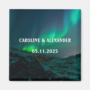 Íman Norte Lights Aurora Borealis Night Sky Weding