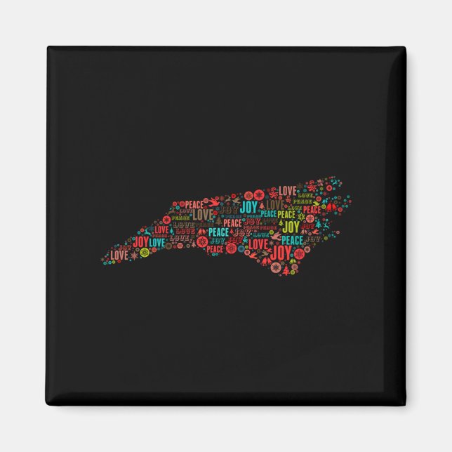 Íman North Carolina Happy Holidays  (Frente)