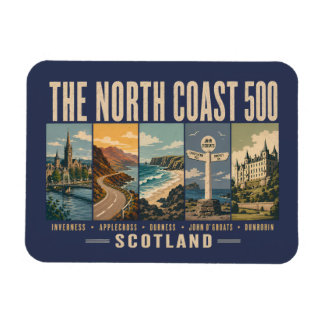 Íman North Coast 500 Scotland Landmarks Illustration