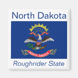 Íman North Dakota Flag Magnet