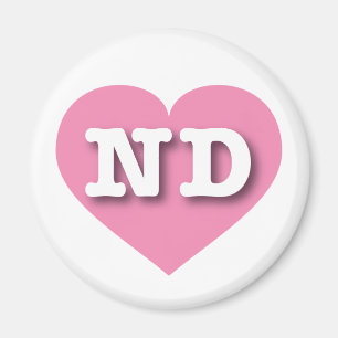 Íman North Dakota Pink Heart - Big Love