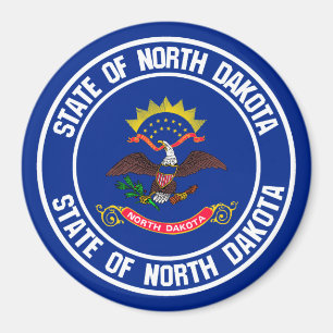 Íman North Dakota Round Emblem