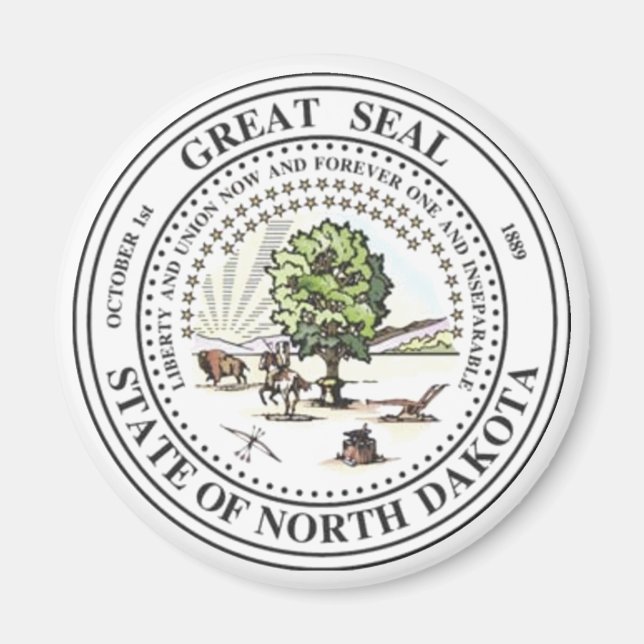 Íman North Dakota State Seal (Frente)