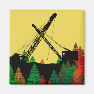 Íman Northwest Crane and Shovel OPERANDO arte de ENGENH