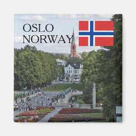 Íman Noruega Escandinávia Oslo Vigeland viagem souvenir