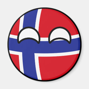 Íman Noruega Geeky de tensão engraçada Countryball