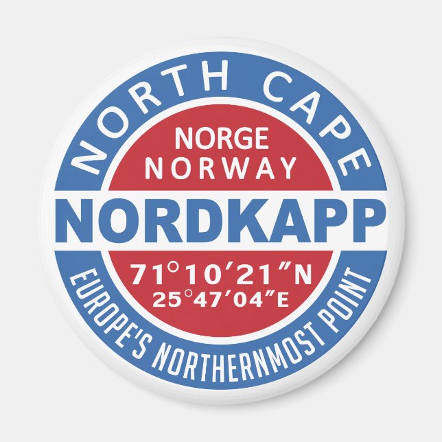 Íman Noruega NORDKAPP (Frente)