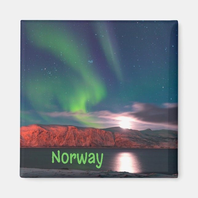 Íman Noruega - Norte escandinavo - Luzes vermelhas (Frente)