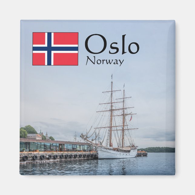 Íman Noruega Oslo Souvenir (Frente)