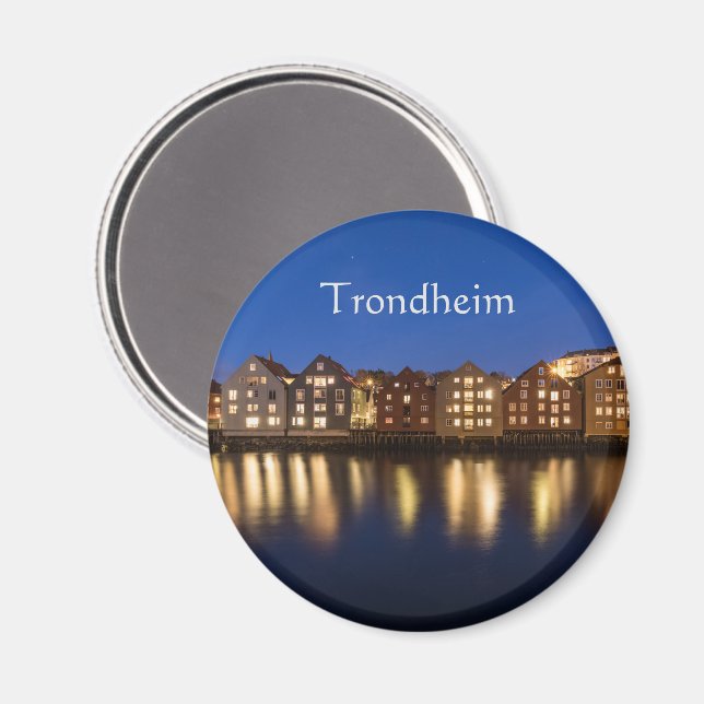 Íman Noruega Trondheim na Noite (Front/Back)