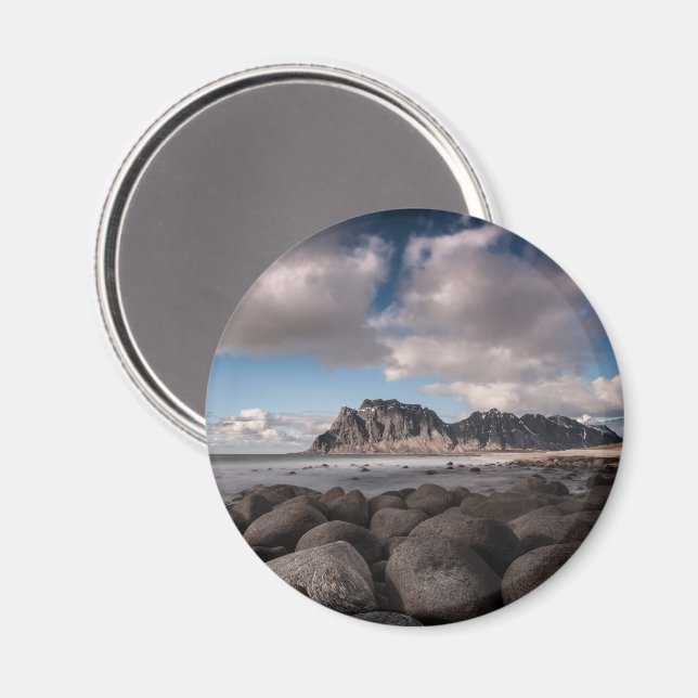 Íman Noruega Uttakleiv Ilhas Lofoten (Front/Back)