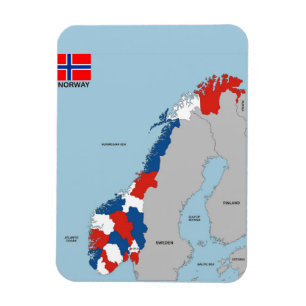 Íman norway country political map flag