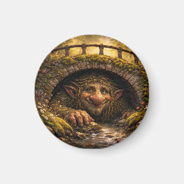 Íman Norwegian Troll Hiding Under Bridge, Magnet