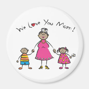 Íman Nós amamo-lo dia das mães feliz da família dos