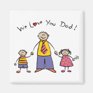 Íman Nós amamo-lo dia dos pais feliz da família dos