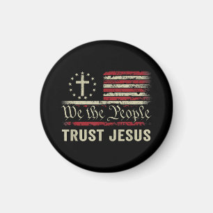 Íman Nós, as Pessoas, confiamos em Jesus - EUA, bandeir