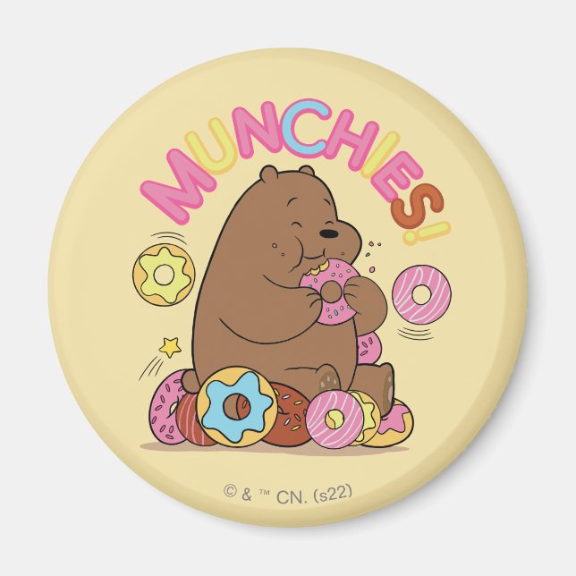Íman Nós Bare Bears - Grizz Rosquinha Munchies! (Frente)