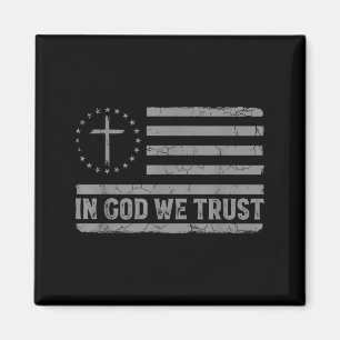 Íman Nós Confiamos Em Deus Jesus Cruz Bandeira EUA Fé R