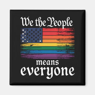 Íman Nós, o Povo, Significa Todos Bandeira EUA LGBTQ
