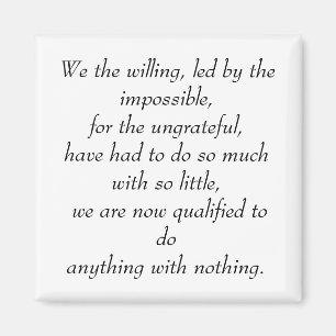 Íman Nós querer, conduzido pelo impossível, para…