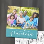 Íman Nós Te Amo Foto Personalizada Da Avó<br><div class="desc">Magnetos personalizados de barato personalizados personalizados com suas fotos e texto. Adicione uma foto especial com sua mãe ou avó para Dia de as mães. O texto diz "Nós Amo-Te Vovó" ou personaliza-o com a tua própria mensagem. Use as ferramentas de design para adicionar mais fotos, alterar a cor do...</div>