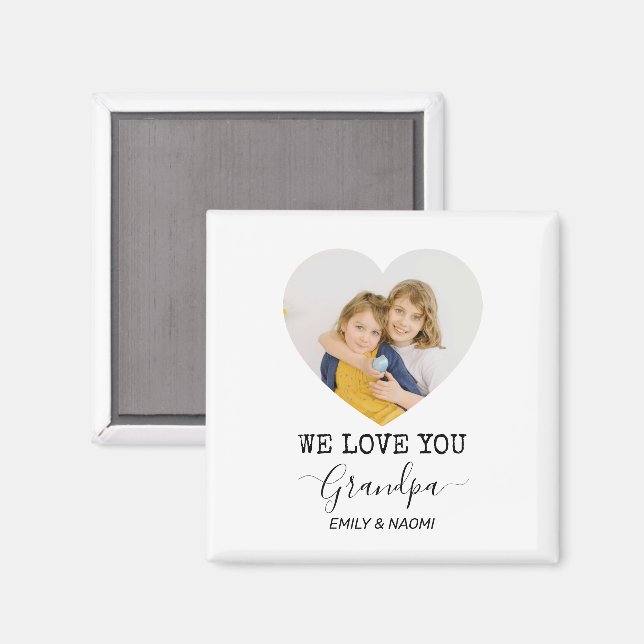 Íman Nós Te Amo Vovô | Magnet Personalizado (Front/Back)