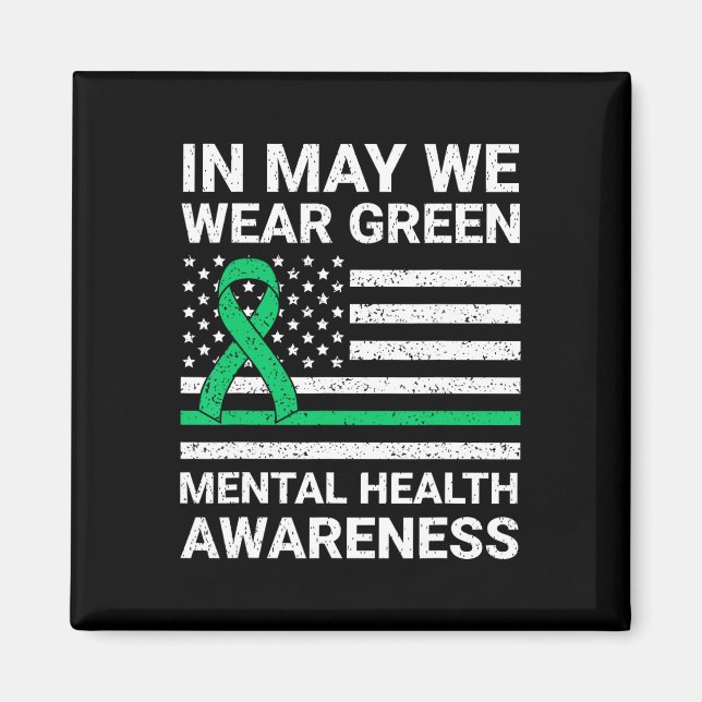 Íman Nós Vestimos a Consciência da Saúde Mental Verde (Frente)