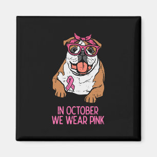 Íman Nós Vestimos Inglês Rosa Bulldog Cancer de Mama Aw