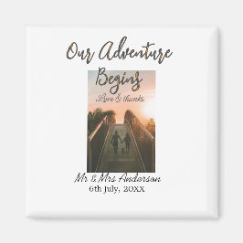 Íman Nossa aventura começa casal foto amor e obrigados