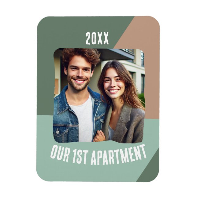 Íman Nossa Foto Personalizada do Primeiro Apartamento (Vertical)