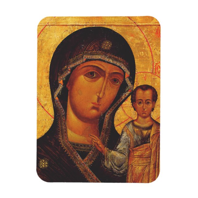 Íman Nossa Senhora do Ícone Ortodoxo de Kazan (Vertical)