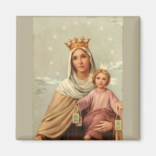Íman Nossa senhora do Scapular com bebê Jesus