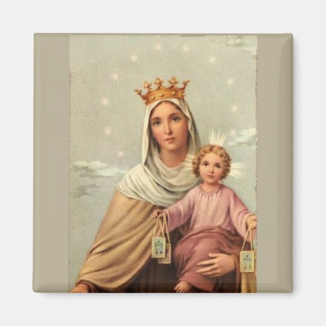 Íman Nossa Senhora do Scapular com o Bebê Jesus (Frente)