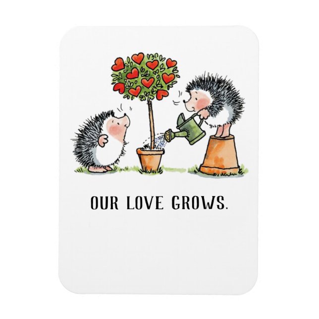 Íman Nosso Amor Cresce Hedgehogs (Vertical)