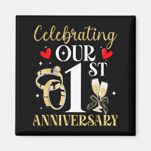 Íman Nosso Ano Celebrando 1º Aniversário de Casamento 1