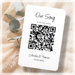 Íman Nosso Código QR de Música | Manutenção personaliza<br><div class="desc">Apresentando o "Our Song Keepsasasasaket" - uma maneira única e pessoal de estimar para sempre essa melodia especial. Com um fundo branco elegante e um roteiro preto elegante, o ímã pode ser personalizado adicionando seu próprio link QR à sua música de amor favorita. Basta verificar o código e aliviar memórias...</div>