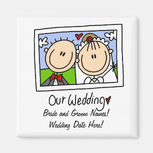 Íman Nosso ímã customizável do casamento