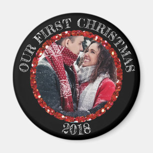 Íman Nosso ímã personalizado primeiro Natal do lembre