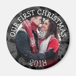 Íman Nosso ímã personalizado primeiro Natal do lembre