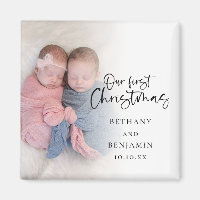Nosso Primeiro Natal Bebê Gêmeos Fotografias Ano