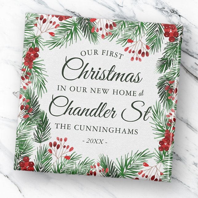 Íman Nosso Primeiro Natal em nossa Nova Aquarela (Criador carregado)