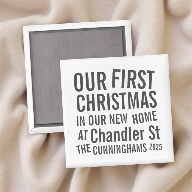 Íman Nosso Primeiro Natal em nossa Nova Casa Moderna Ne (Criador carregado)