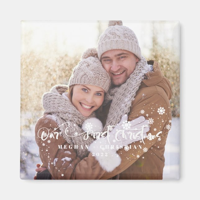 Íman Nosso primeiro Natal Feriado em Foto (Frente)